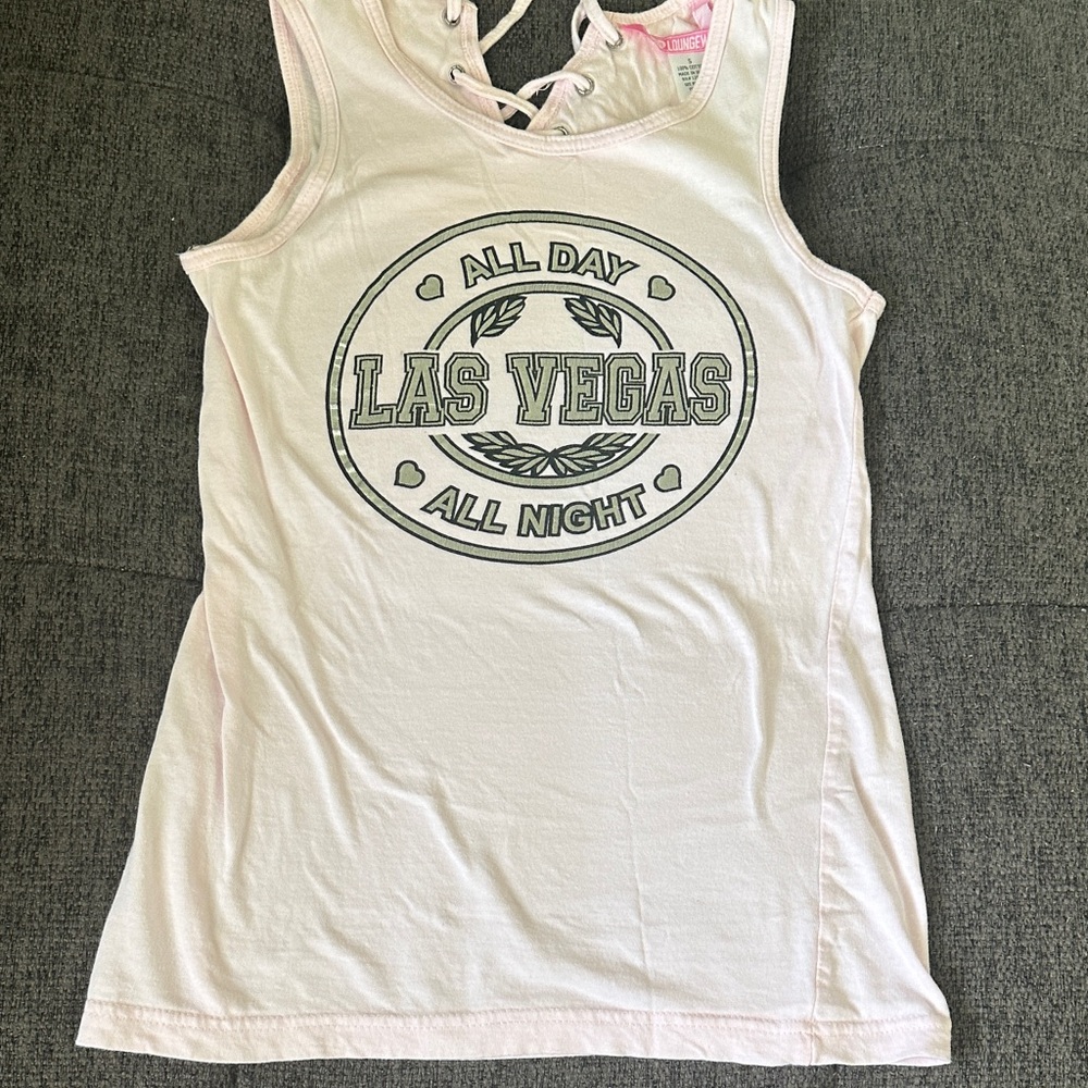 Size Small Love Loungewear Pink Las Vegas All Day All Night Lounge Tank Top